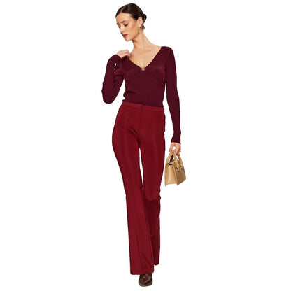 PINKO Rote Viskose Damenhose