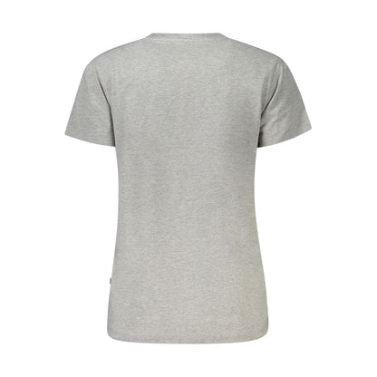 Guess Jeans Graues Baumwoll-T-Shirt für Frauen