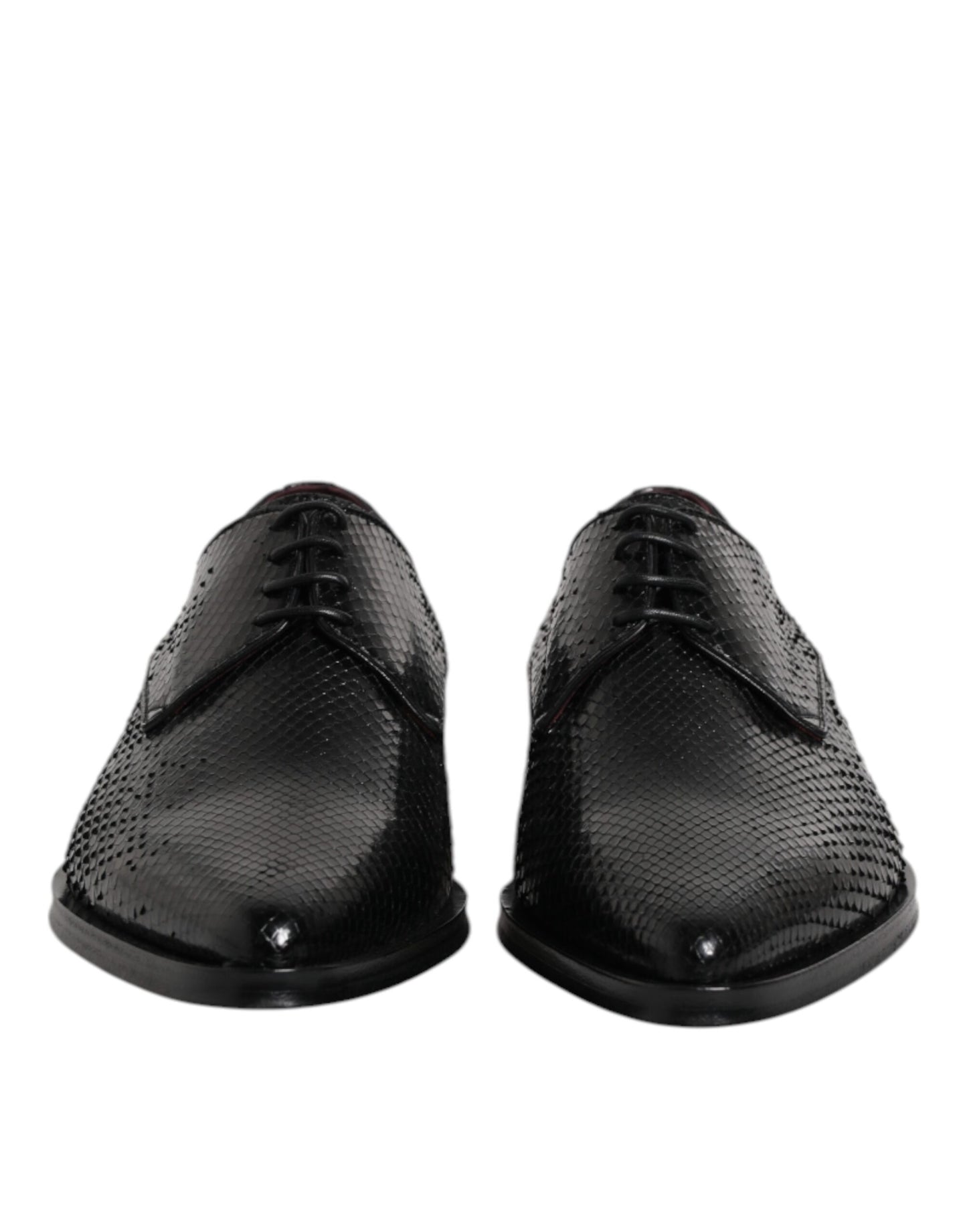 Dolce & Gabbana Schwarz Leder Lace Up Kleid Männer Derby Schuhe