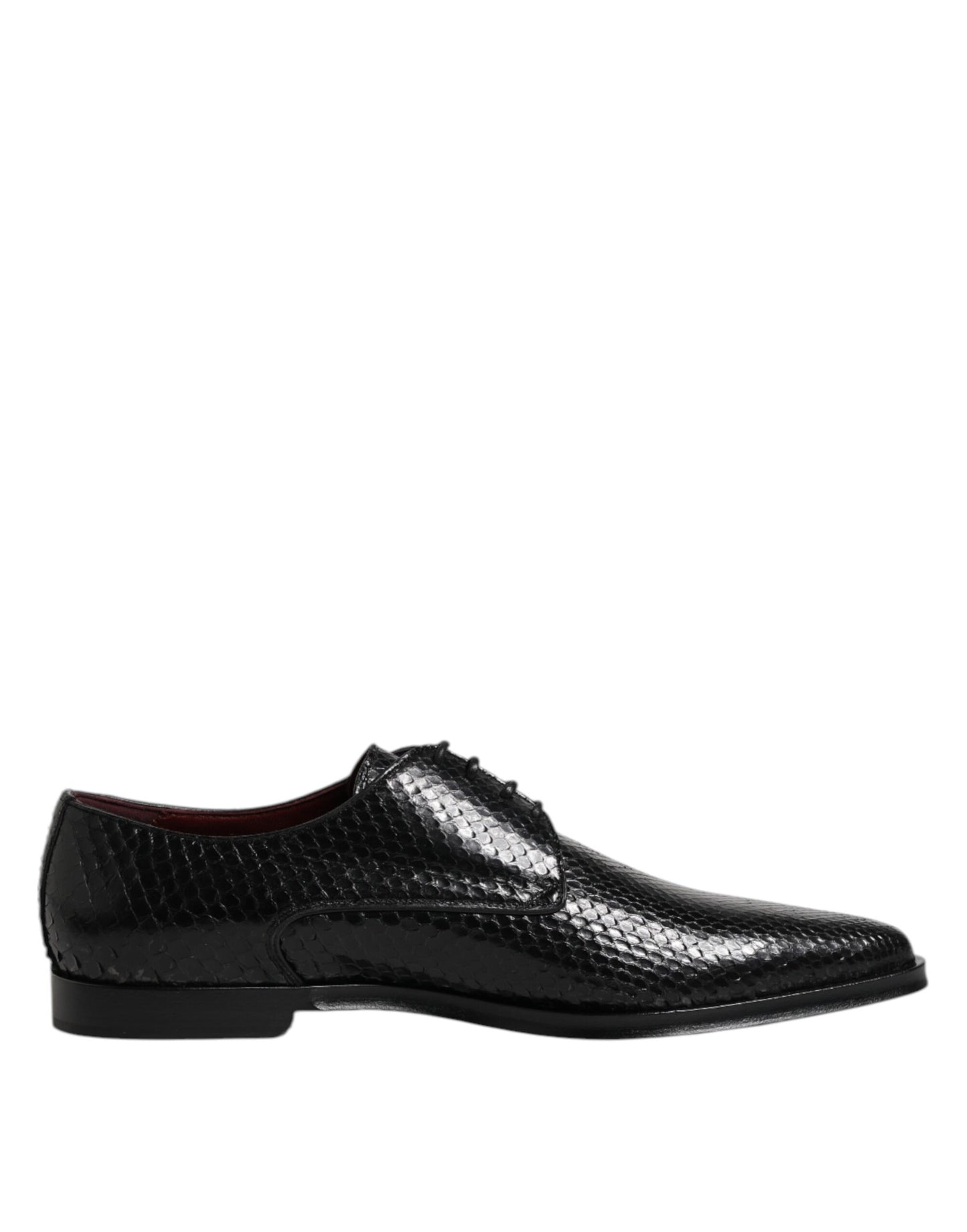 Dolce & Gabbana Schwarz Leder Lace Up Kleid Männer Derby Schuhe