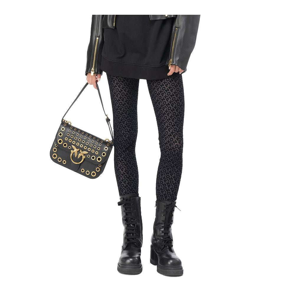 PINKO Schwarze Nylon-Leggings für Frauen