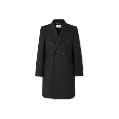 Saint Laurent Zweireihiger Wollmantel