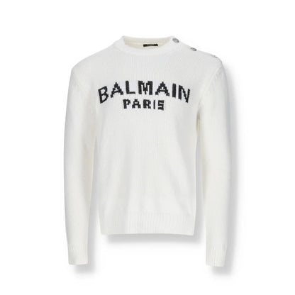 Balmain Logo-Pullover aus Baumwolle