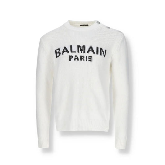 Balmain Logo-Pullover aus Baumwolle