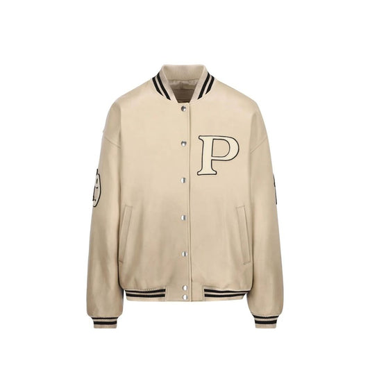 Prada Gepolsterte Leder-Varsity-Jacke