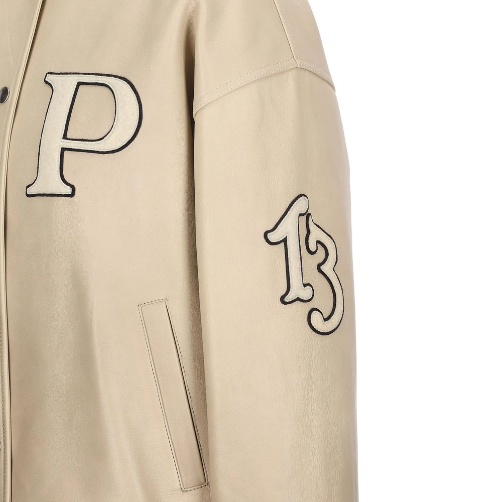Prada Gepolsterte Leder-Varsity-Jacke