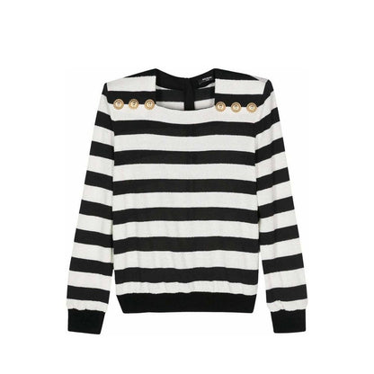 Balmain Gestreiftes Jersey-Top