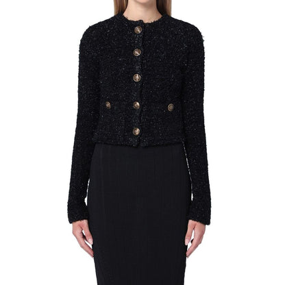 Balenciaga Crop-Bouclé-Strickjacke