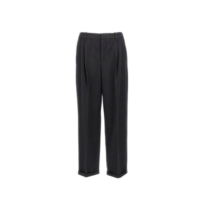 Saint Laurent Gestreifte Hose aus Kaschmir und Wollflanell 90'S