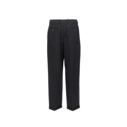 Saint Laurent Gestreifte Hose aus Kaschmir und Wollflanell 90'S