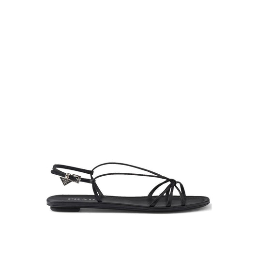 Prada Flache Sandalen aus Leder