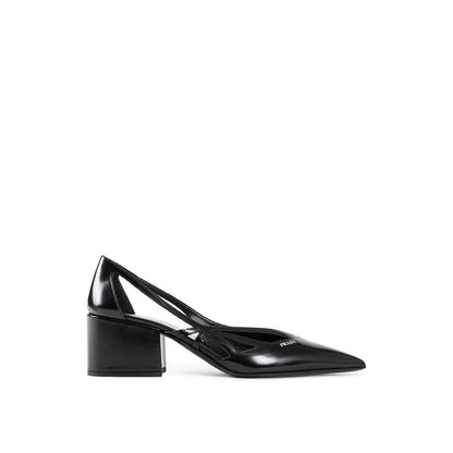 Prada Cut-Out-Pumps aus gebürstetem Leder