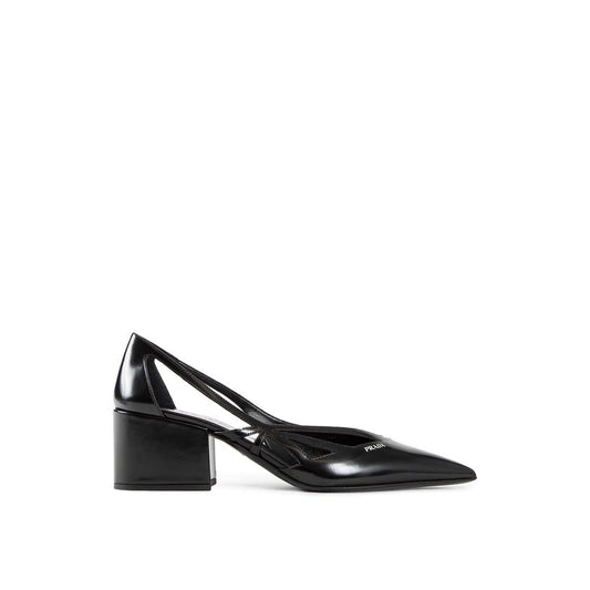 Prada Cut-Out-Pumps aus gebürstetem Leder