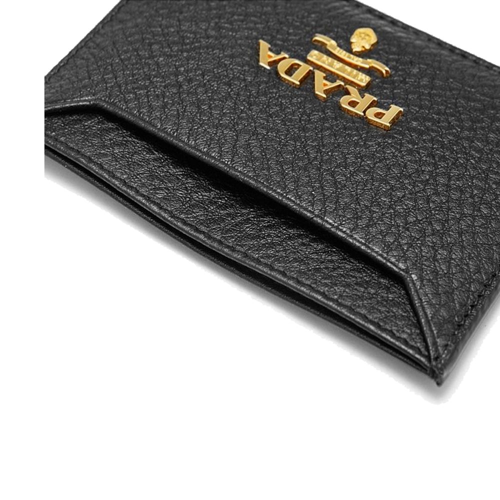 Prada Logo-Leder-Kartenetui