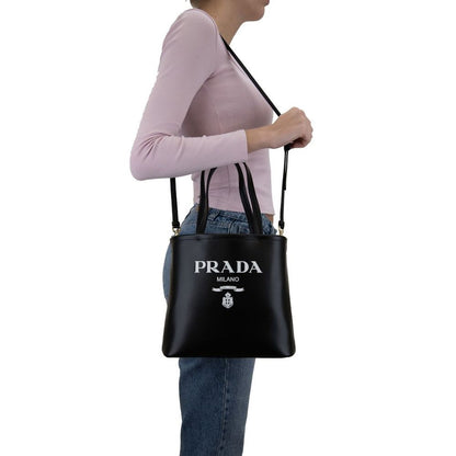 Prada Logo-Tote-Tasche aus Leder