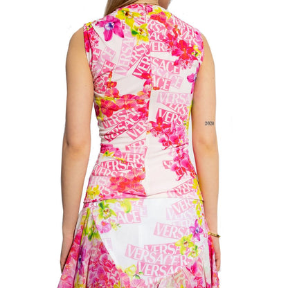 Versace Ärmelloses bedrucktes Top