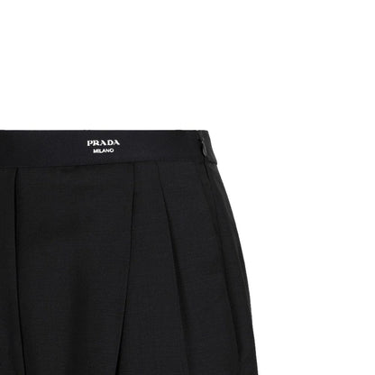 Prada Klassische Logo-Hose aus Wolle