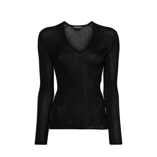 Tom Ford Transparentes Feinripptop