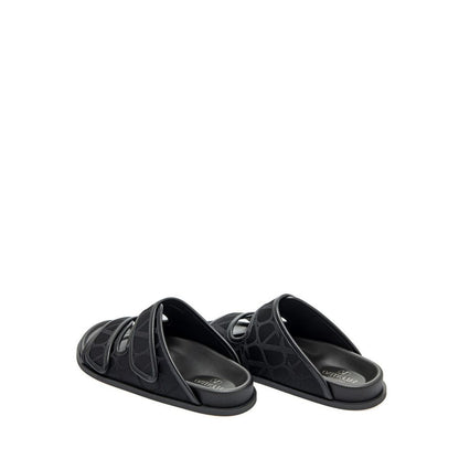 Valentino Garavani Flache Sandalen aus Toile Iconographe