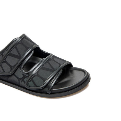 Valentino Garavani Flache Sandalen aus Toile Iconographe