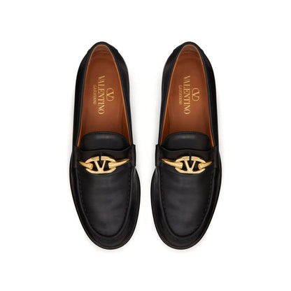 Valentino Garavani V-Logo Moon Leder-Slipper
