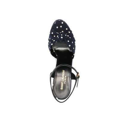 Saint Laurent Bianca Polka-Dot-Sandalen