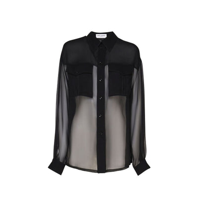 Saint Laurent Hemd aus Seidenkrepp-Musselin