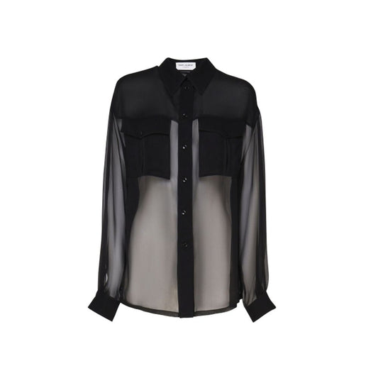 Saint Laurent Hemd aus Seidenkrepp-Musselin