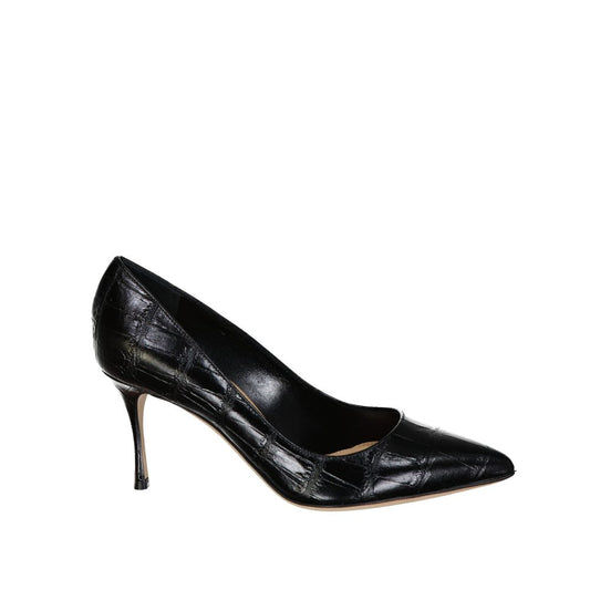Sergio Rossi Godiva 075 Leder Pumps mit Kroko-Effekt