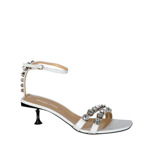 Sergio Rossi Leder-Kristall-Sandalen
