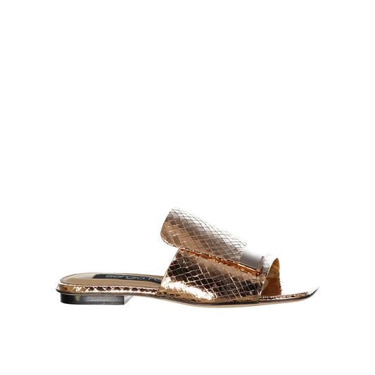 Sergio Rossi Flache Sandalen aus Leder