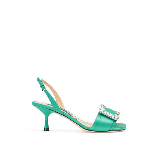 Sergio Rossi SR Zwanzig 060 Satin-Sandalen