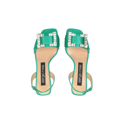 Sergio Rossi SR Zwanzig 060 Satin-Sandalen