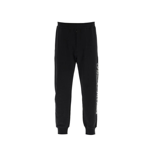 Alexander McQueen Logo-Baumwoll-Hose