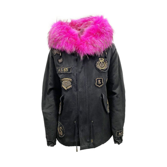AS65 Parka-Jacke aus Canvas mit Verzierungen