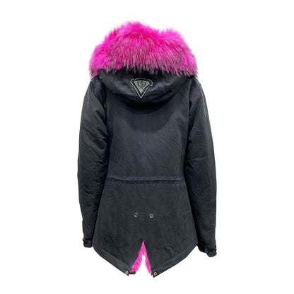 AS65 Parka-Jacke aus Canvas mit Verzierungen