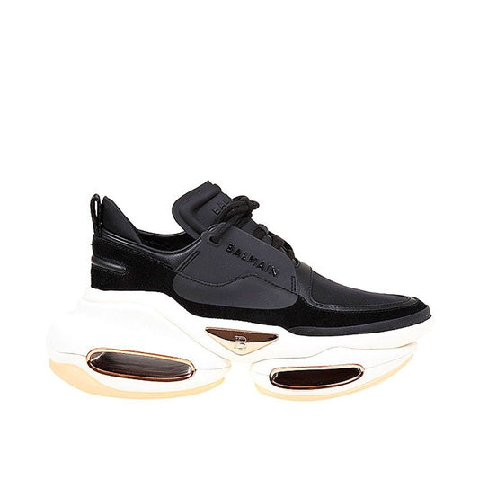 Balmain Turnschuhe aus Leder und Stoff