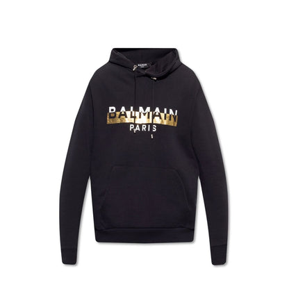 Balmain Logo-Sweatshirt mit Kapuze