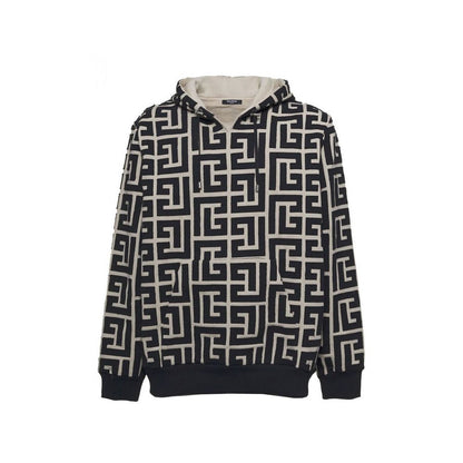 Balmain Sweatshirt mit Monogramm und Kapuze