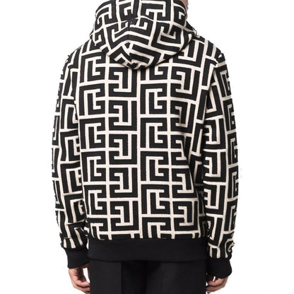 Balmain Sweatshirt mit Monogramm und Kapuze