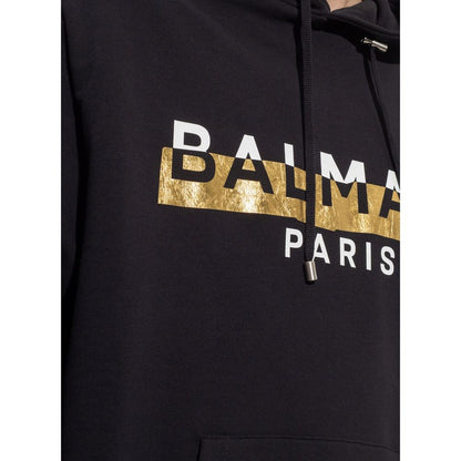 Balmain Logo-Sweatshirt mit Kapuze