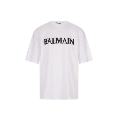 Balmain T-Shirt aus Baumwolle in Übergröße