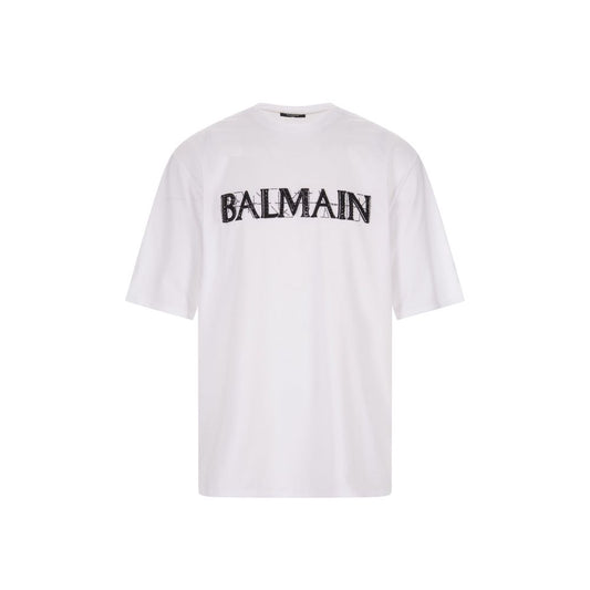 Balmain T-Shirt aus Baumwolle in Übergröße