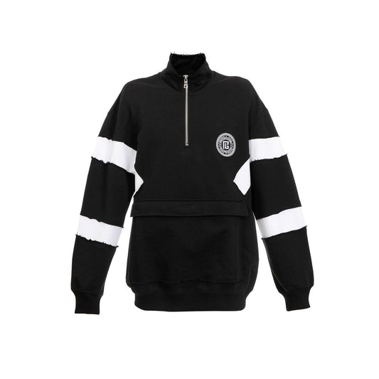 Balmain Sweatshirt aus Baumwolle mit kreisförmigem Logo