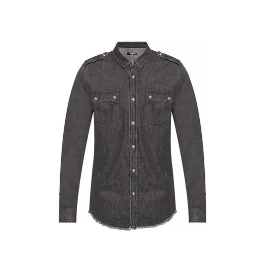 Balmain Baumwoll-Denim-Hemd