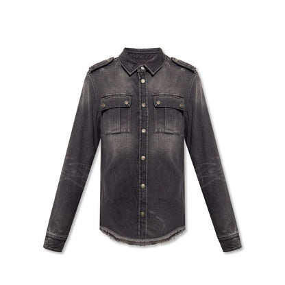 Balmain Baumwoll-Denim-Hemd