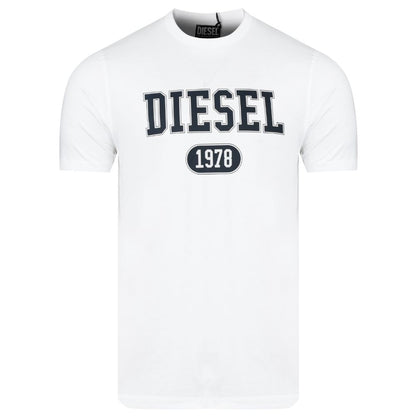 Diesel T-Shirt aus weißer Baumwolle