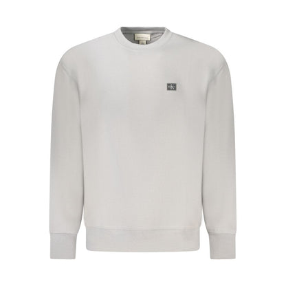 Calvin Klein Grauer Baumwollpullover für Männer