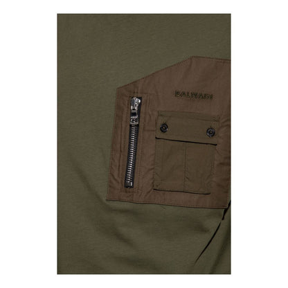Balmain T-Shirt aus grüner Baumwolle