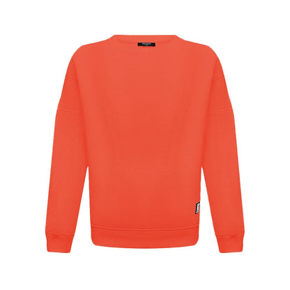 Balmain Orangefarbener Baumwollpullover